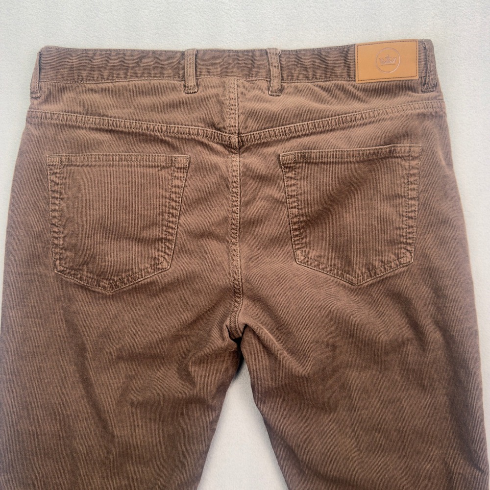 Peter Millar Corduroy Pants 33 Brown Crown Five Pocket Cotton Modal Stretch - Picture 5 of 10